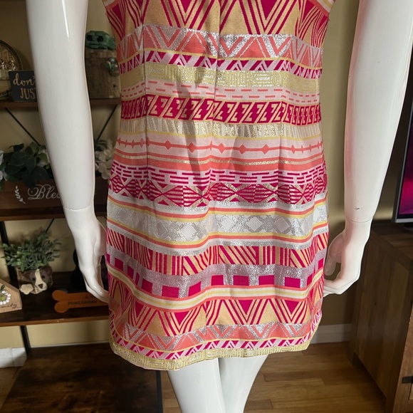 Laundry Women’s Pink & White Printed Mini Dress SZ 4💕✨ - Picture 11 of 15